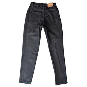 Vintage 725 Originals 27X30 Black 100% Cotton Denim Black High Waisted Mom Jeans